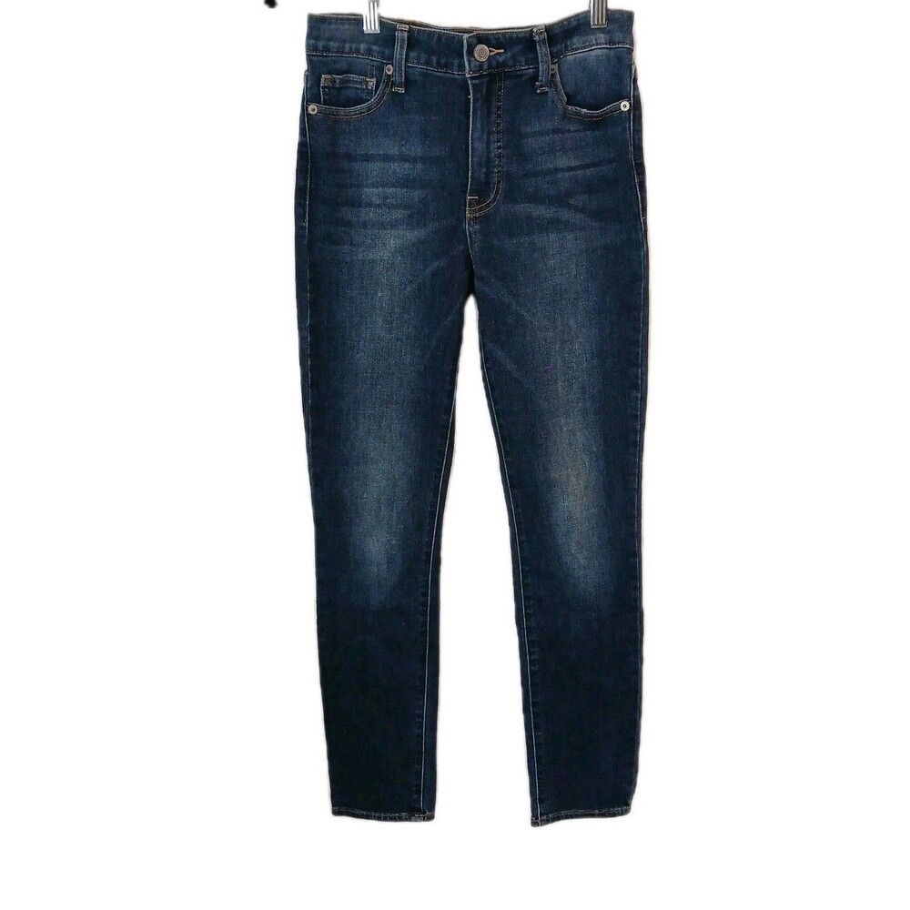 Lucky Brand Hayden Skinny Jeans Womens Size 4/27 Blue Dark Wash 28x27 Mid Rise